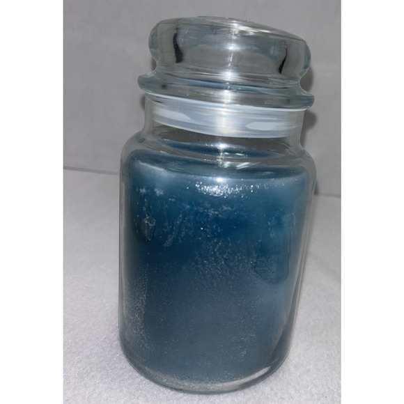 Yankee Candle HYDRANGEA Large Jar 22 Oz Blue Housewarmer Floral OOP Not Burned - Picture 8 of 8